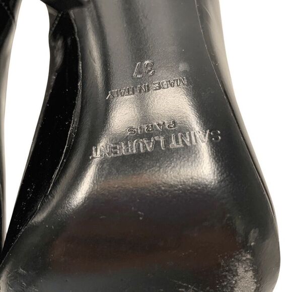 Saint Laurent Opyum 110 YSL Pumps EU 37 US 7 Black Patent Pointed High Heels - Picture 10 of 11